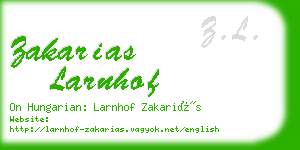 zakarias larnhof business card